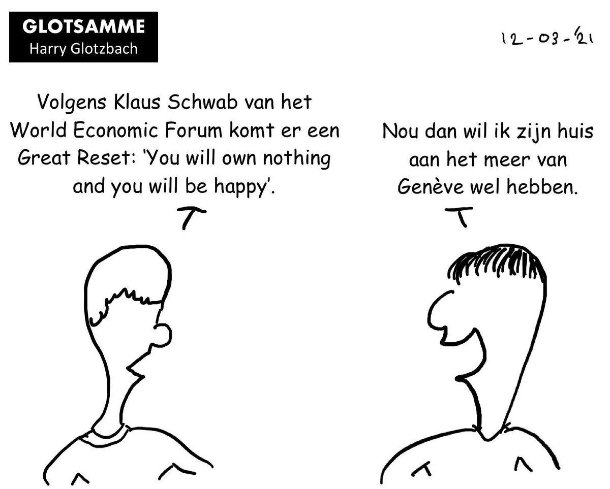 #cartoon #comedy #cartoons #animatie #funny #satire #meme #cartoonist #humor #illustraties #grappigezaken #comedycafeamsterdam #harryglotzbach #greatreset #wef #klausschwab #jinek