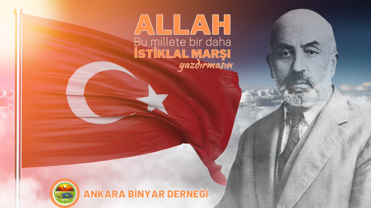 ankarabinyar's tweet photo. Bir daha yazılmamak üzere İstiklal Marşımızın kabulünün 100. yılı kutlu olsun. Bu vesile ile yazarı merhum Mehmet Akif Ersoy'un ve bu vatan uğruna şahadet şerbeti içmiş tüm şehitlerimizin ruhu şad, makamları cennet olsun. https://t.co/GqoR9s2bXT