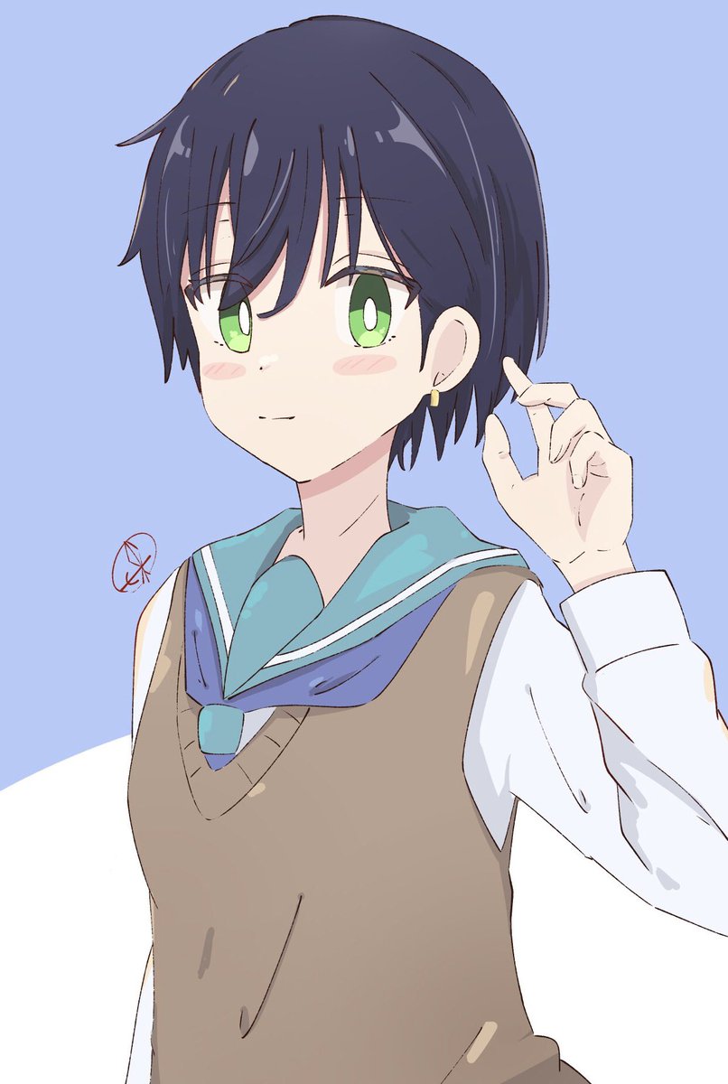 美少女を描いてみようシリーズ第3弾 クール イラスト オリキャラ 絵描きさ 七木 ご依頼受付中のイラスト