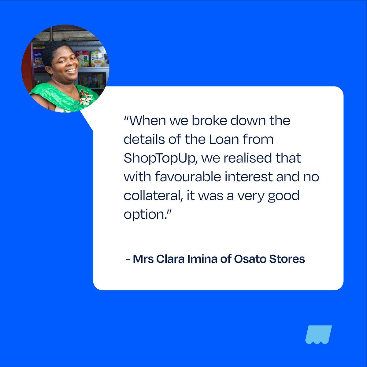 Looking to grow your business? Look no further, as a ShopTopUp loan is perfect for you. 

With no collateral and no struggle, all you need to do is, just download the ShopTopUp App and apply for your loan. It’s as simple as that.

#ShopTopUp #ShopTopUpLoan
#Retail #RetailLife