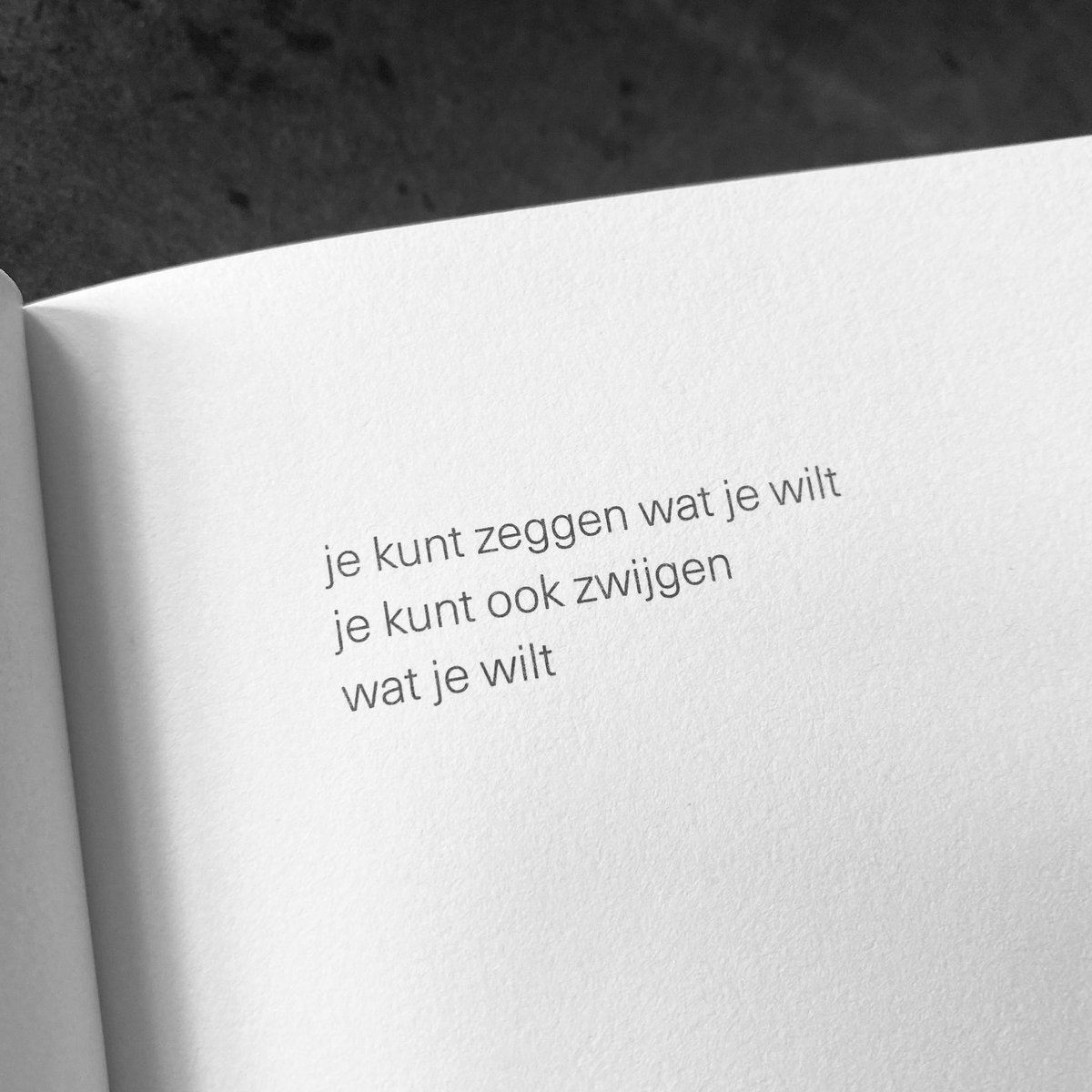 wat je wilt