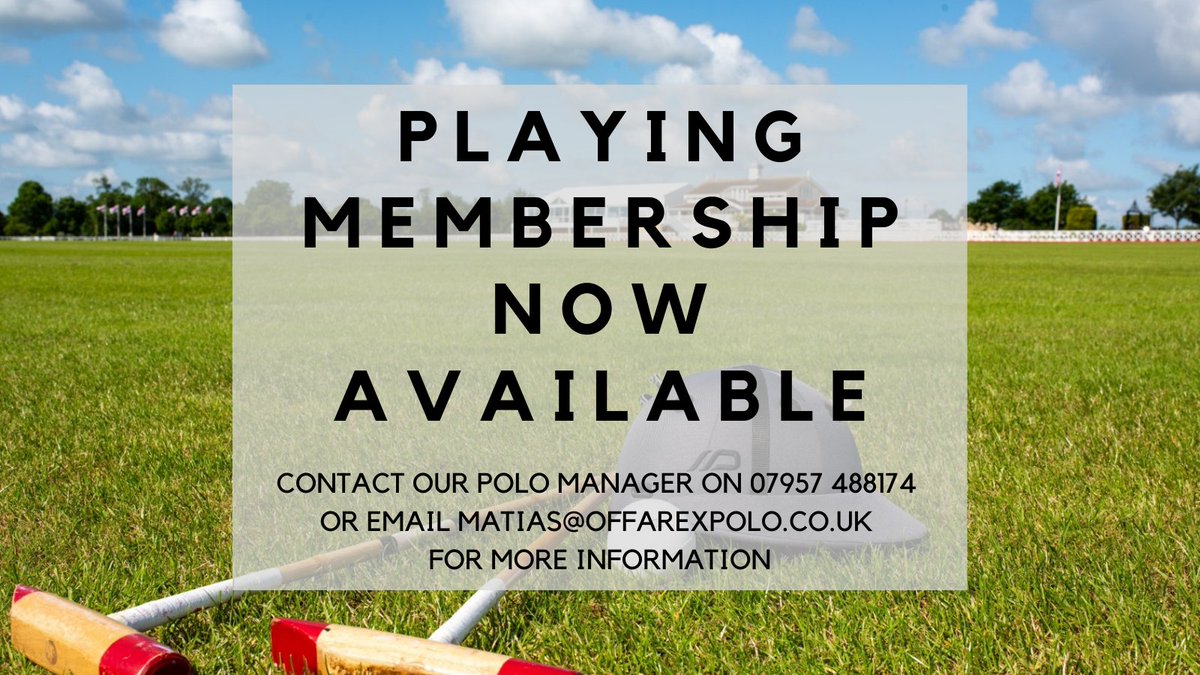 Our Playing Memberships are now available! We’re so excited to open our gates to start the polo season.

Contact our Polo Manager, Matias Amaya on 07957 488174 or email matias@offarexpolo.co.uk for more information.