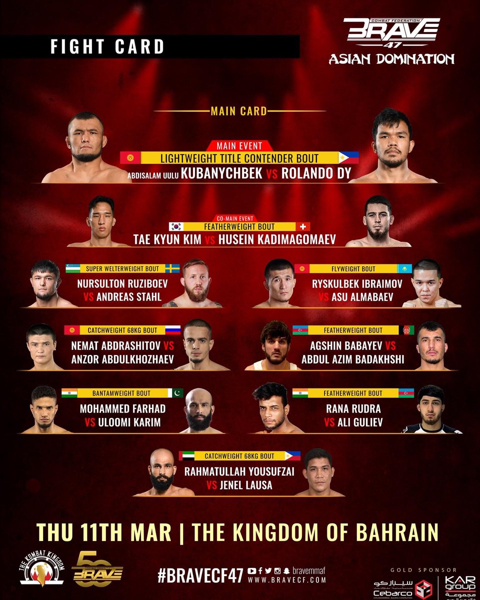 beazyak033313's tweet image. #NowWatching - Brave CF 47: Asian Domination #BraveCF #BraveCombatFederation #BraveCF47 #AsianDomination #MMA
