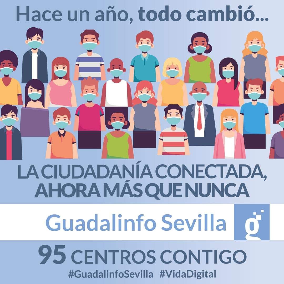 Hace un año todo cambió... la ciudadanía conectada, AHORA más que nunca.
#Guadalinfo sigue contigo y seguimos acompañándote en tu #vidadigital y tus #trámitesonline 
<a href="/RedGuadalinfo/">Vuela Guadalinfo</a> <a href="/MolaresLos/">Los Molares(Sevilla)</a> 
#guadalinfoonline #nuevastecnologias #GuadalinfoSevilla #LosMolares