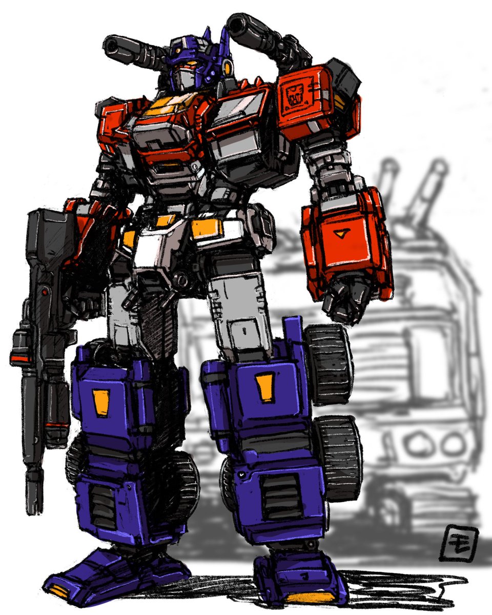 バトルコンボイです通してください選手権 シルエット発表の時に描いた予想イラス モヤンのイラスト