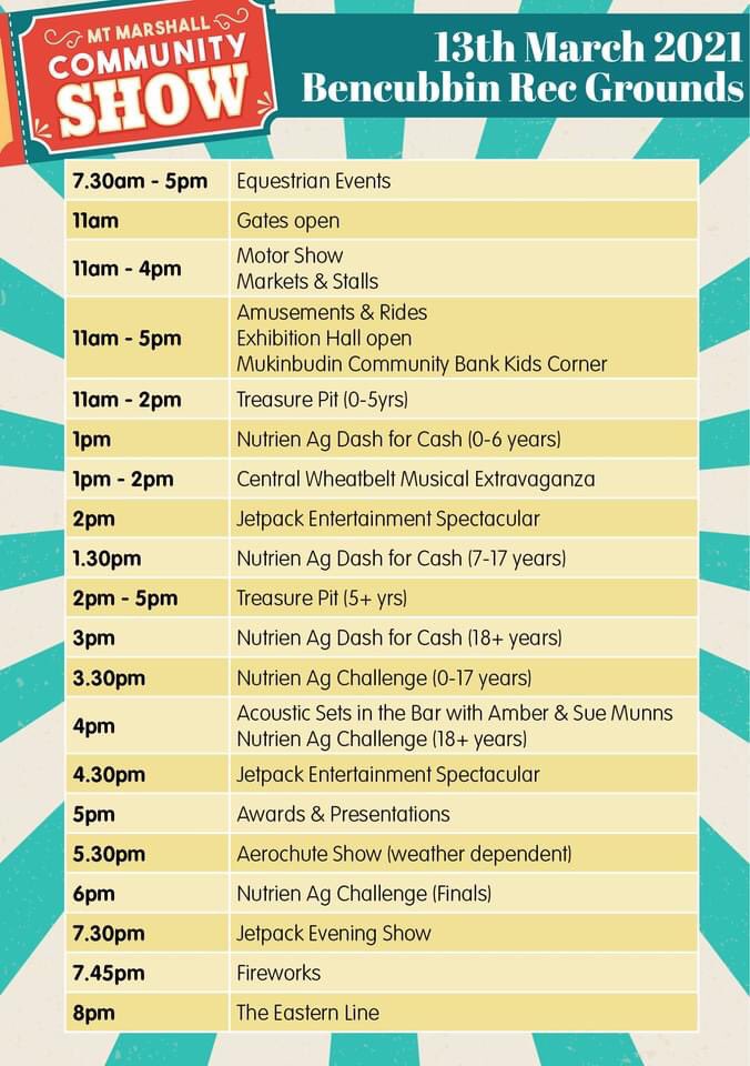 Hayden Sprigg (@haydosdegrate) on Twitter photo The 90th edition of the Mt Marshall Show! A huge effort by the Bencubbin community to put this incredible lineup together.
I’ll be there with <a href="/TheEasternLine/">The Eastern Line</a> to rock the night away after the fireworks 🎆 The 90th edition of the Mt Marshall Show! A huge effort by the Bencubbin community to put this incredible lineup together.
I’ll be there with <a href="/TheEasternLine/">The Eastern Line</a> to rock the night away after the fireworks 🎆