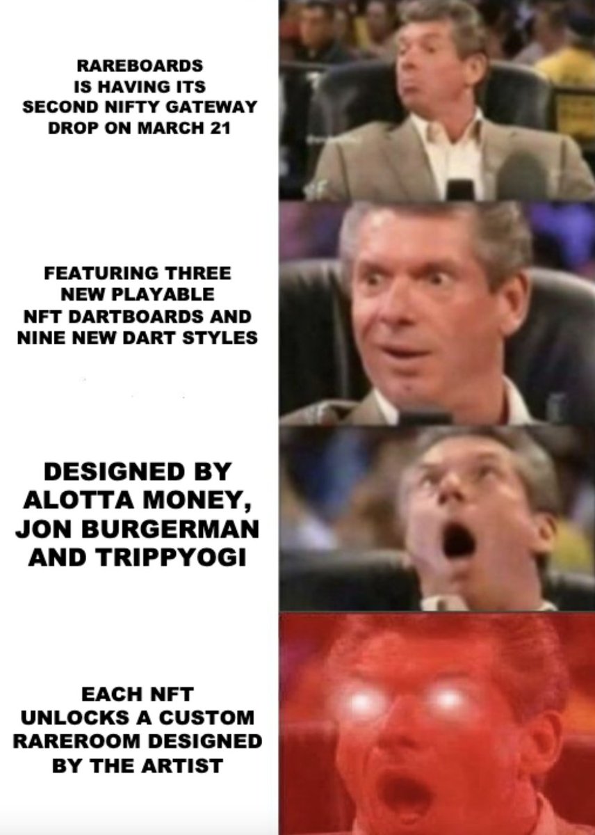 rarerooms's tweet image. Hype train goes into overdrive next week. 

RareBoards second @niftygateway drop on March 21  🎯