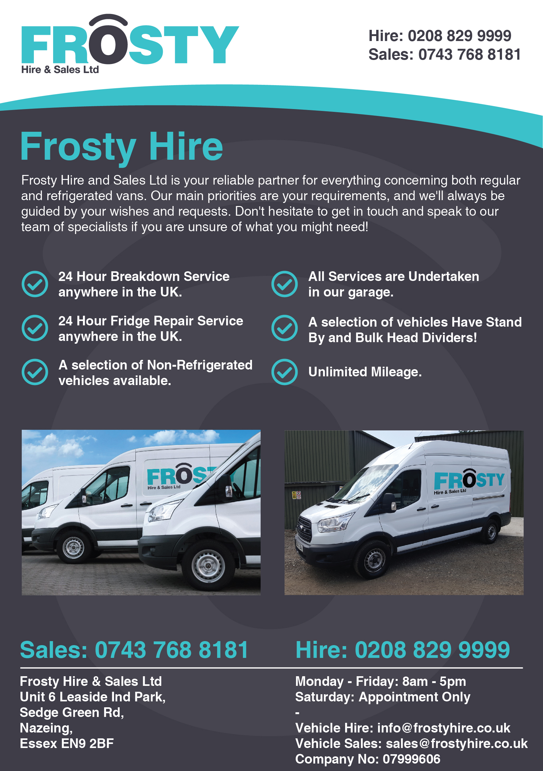 Frosty Hire & Sales Ltd 02088299999 (FrostyLtd) / Twitter