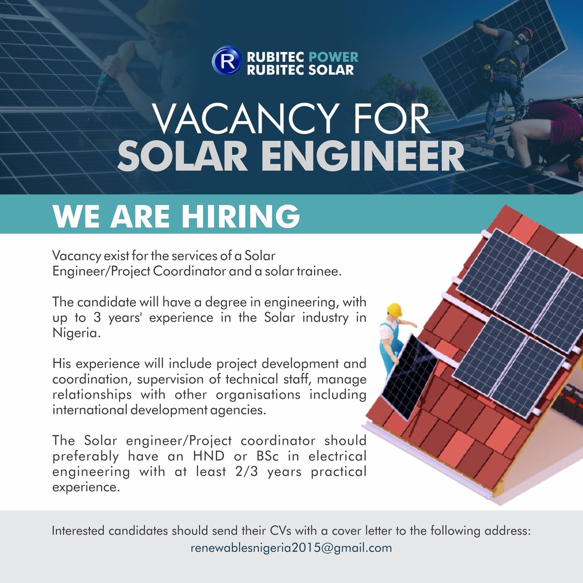 👇👇👇👇👇👇👇👇👇👇

#SOLAR #solarenergy #SDG7 #renewableenergy #electrification #EngineeringJobs #solarpv