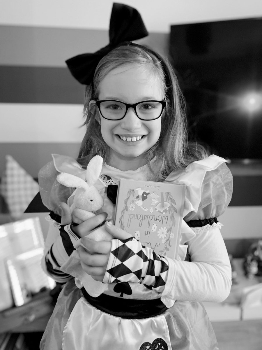 Shutterybug's tweet photo. Miss Alice is all ready for a belated #WorldBookDay @WhitegateSch @MissAdamsonWG https://t.co/k87uzI4TaC