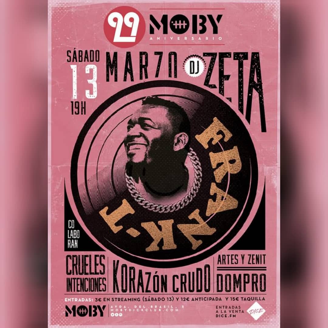 Bueno pues este finde en la Sala #mobydick (Madrid) estaré colaborando con el chache <a href="/FranklinTshimin/">Frank T</a>  que estará liándola junto a otros grandes artistas y amigos.

Nos vemos sábado 19:00 y el domingo 13:00....