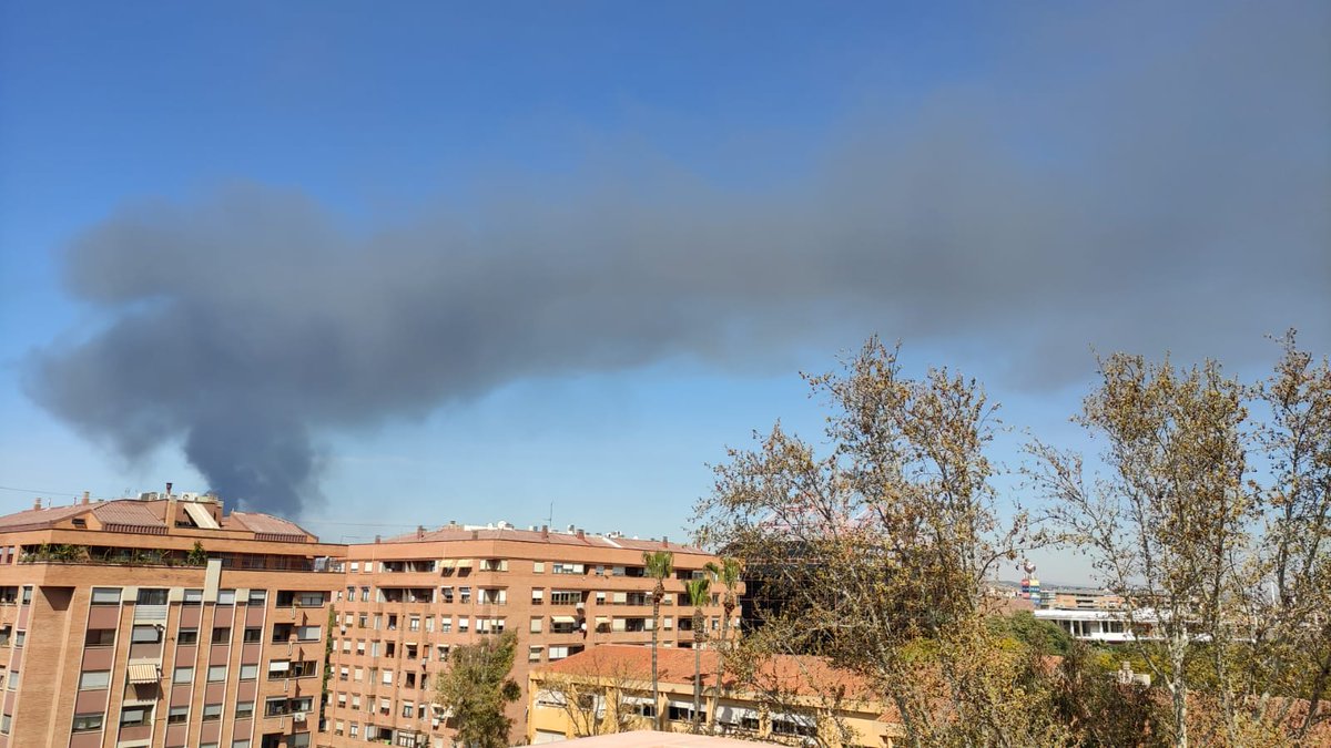 Regmurcialimpia's tweet photo. El humo del incendio en #Fleximed ya ha llegado a Murcia. #MurciaEstaQueArde https://t.co/c3sicoi0V7