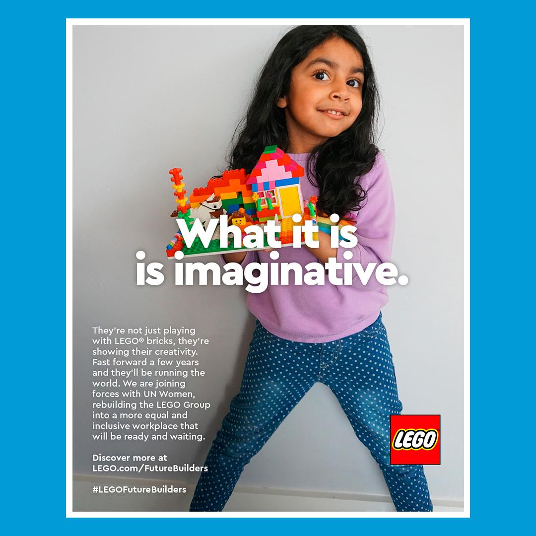 LEGO_Group's tweet image. They’re not just playing, they’re sharing their creativity with the world!  Recreate our classic ad with your girls at LEGO.com/FutureBuilders

#LEGOFutureBuilders #RebuildTheWorld #IWD2021 #generationequality