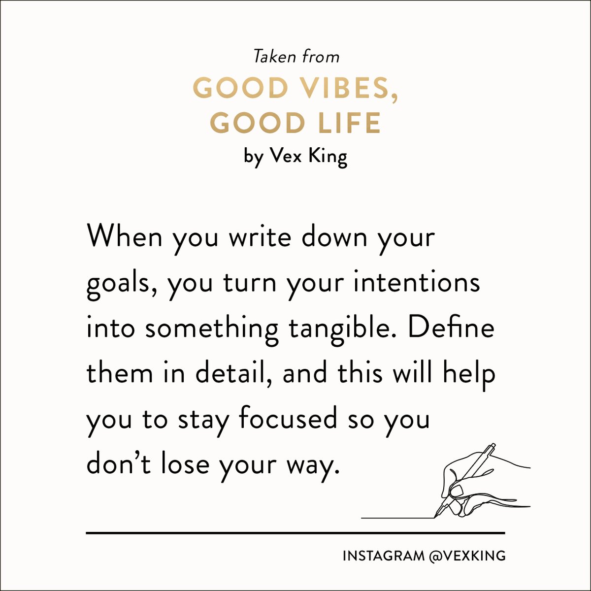 HayHouseUK's tweet photo. ✍️ = ✨ #GoodVibesGoodLife #VexKing https://t.co/LPMVGLVUNR