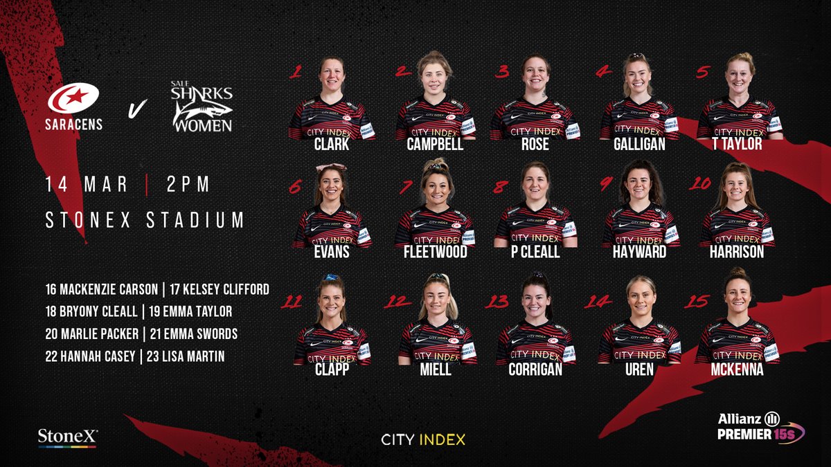 🚨 TEAM'S UP 💥 ⚫ All-International back row 🔴 @mack_carson11, @BryonyCleall & Hannah Casey return from injury 💻 Live stream for FREE 👉 bit.ly/3l0umlb Full team news ➡️ bit.ly/30CHJOY #StrongerTogether ⚫🔴