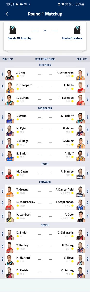 tommycruskit's tweet photo. @AFLFantasy @FantasyFreako @WarnieDT @CalvinDT @RoyDT @thedraftdoctors #fantasydraftday
This is what we ended up with, any thoughts? https://t.co/yWBVD7LLIw