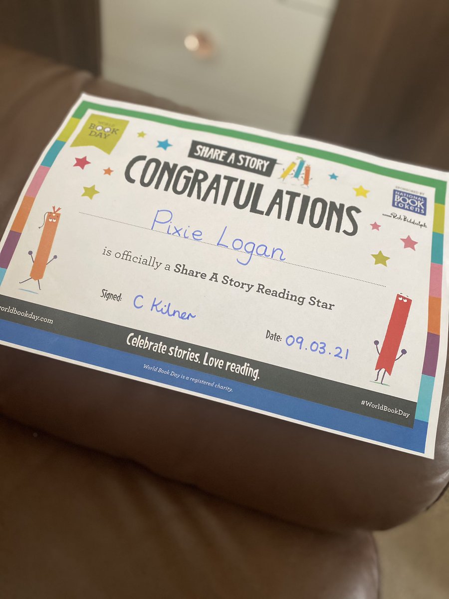 SteffanyLogan's tweet photo. @churchfieldprim we are proud as punch of Pixie she definitely loves to read and is officially a #shareastoryreadingstar she completed all her challenges and we had fun doing it too 🥰@WorldBookDayUK https://t.co/Kw14O579ci