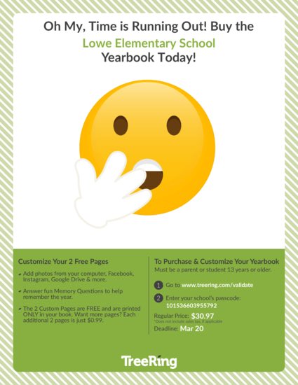 Leopard Nation! Don’t forget to order your yearbook! Deadline is March 20!!