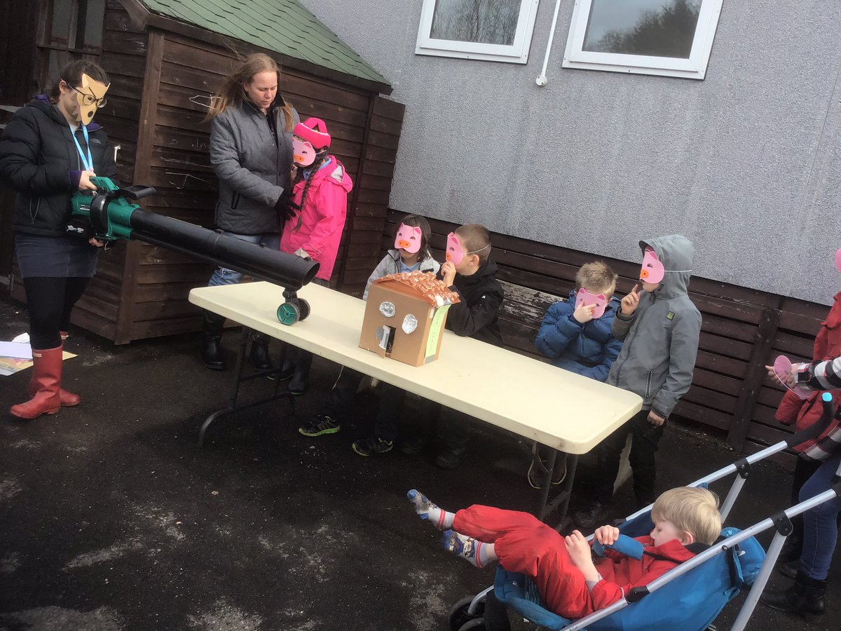 SelworthySchool's tweet image. Chive class was very pleased with their Science experiment - the big bad wolf huffed and puffed, but he couldn’t blow our house down. #BritishScienceWeek2021