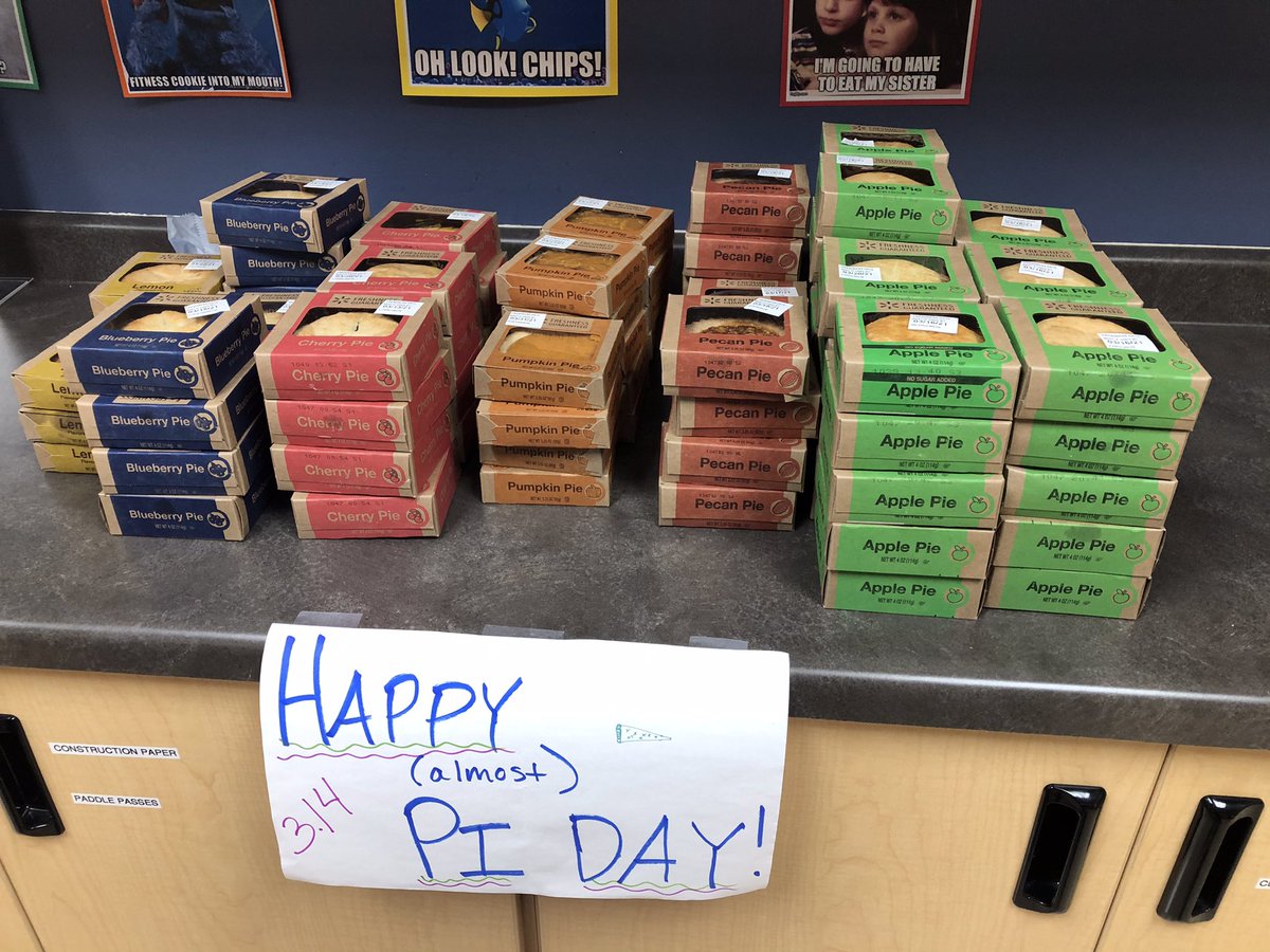 PtoPrms's tweet photo. 3.12 is close enough to celebrate Pi Day!  Happy to surprise teachers and staff at Pioneer Ridge with these sweet treats! https://t.co/FGTZDsd8bf