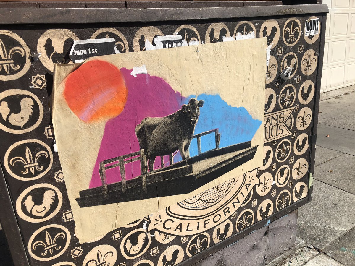 oldfilmsflicker's tweet image. FIRST COW street art