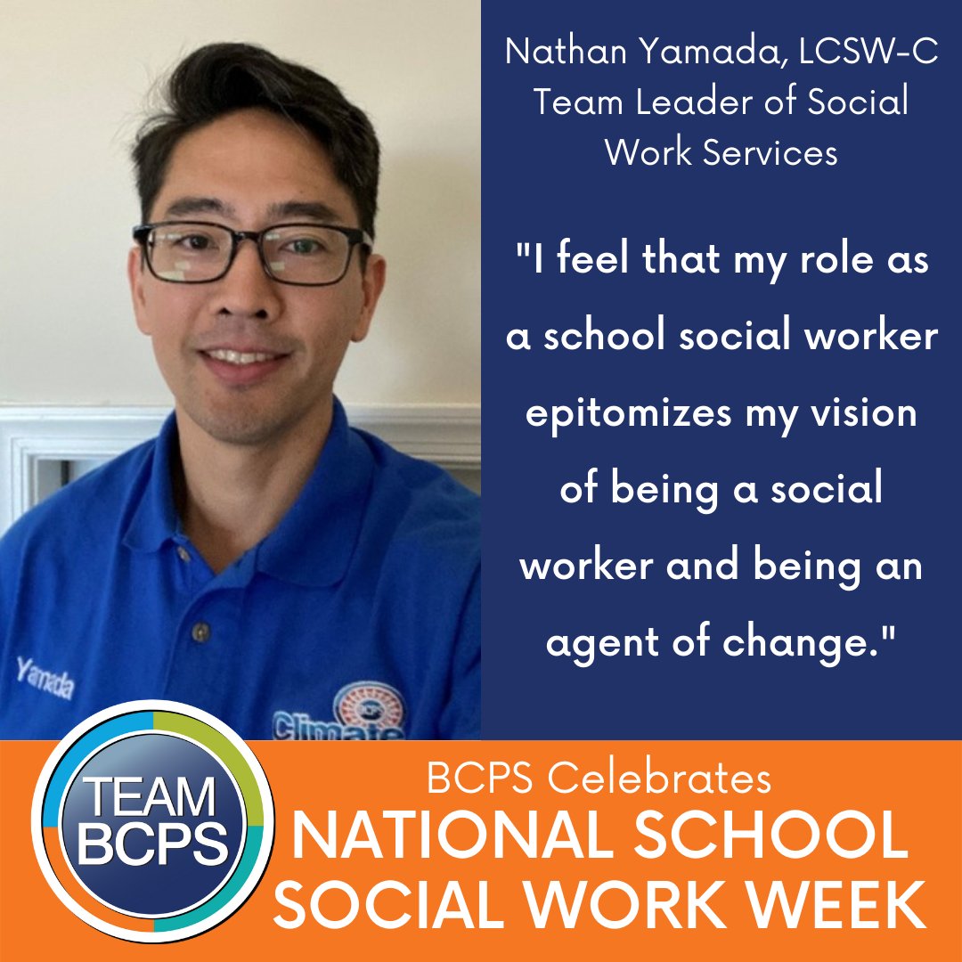BaltCoPS's tweet photo. As National School Social Work Week comes to a close, we'd like to highlight Nathan Yadama, Team Leader of Social Work Services. 👍 Shoutout to all of our amazing Team BCPS social workers! We are grateful for everything you do. @BCPS_SSW

Read more at https://t.co/VrsHsZ3THs https://t.co/ZAViEAi6CO