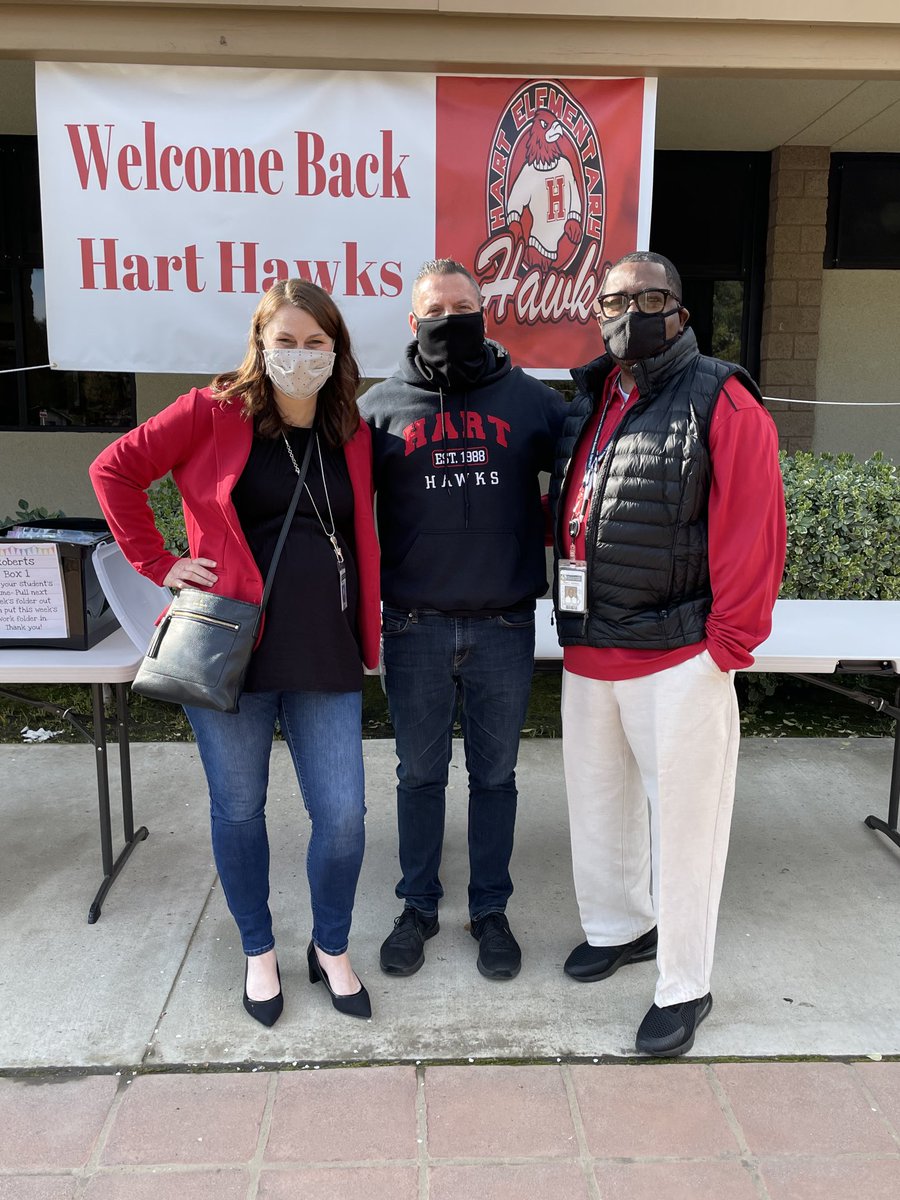 The Hawks enjoyed a nice visit from two of our District Stars: Melissa Brown, who is a Hart alum, and Darryl Johnson. Go Hawks!