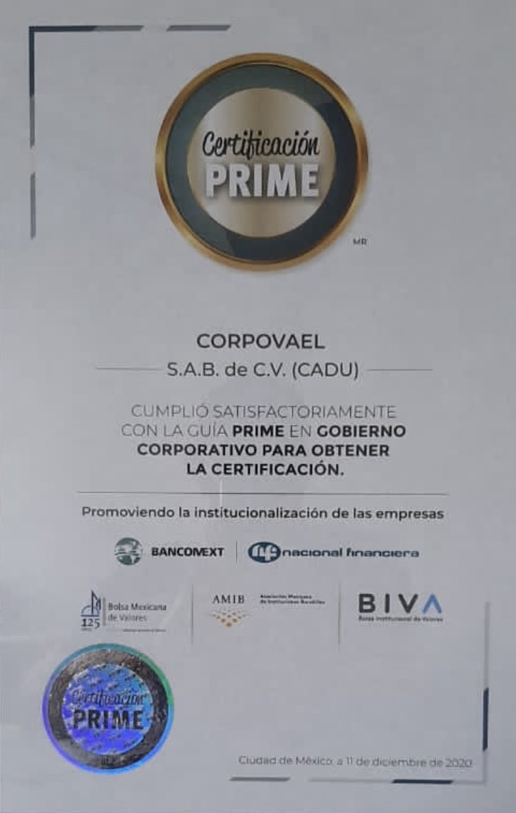 CADUsustentable's tweet photo. “Estamos convencidos de que el buen gobierno corporativo genera certeza entre nuestros grupos de interés y es pieza fundamental de la sustentabilidad de la empresa”
- Pedro Vaca Elguero, Presidente del Consejo y Director General de CADU.
#CertificacionPrime #ESG #CorpGov https://t.co/Ppu5tVoYAw
