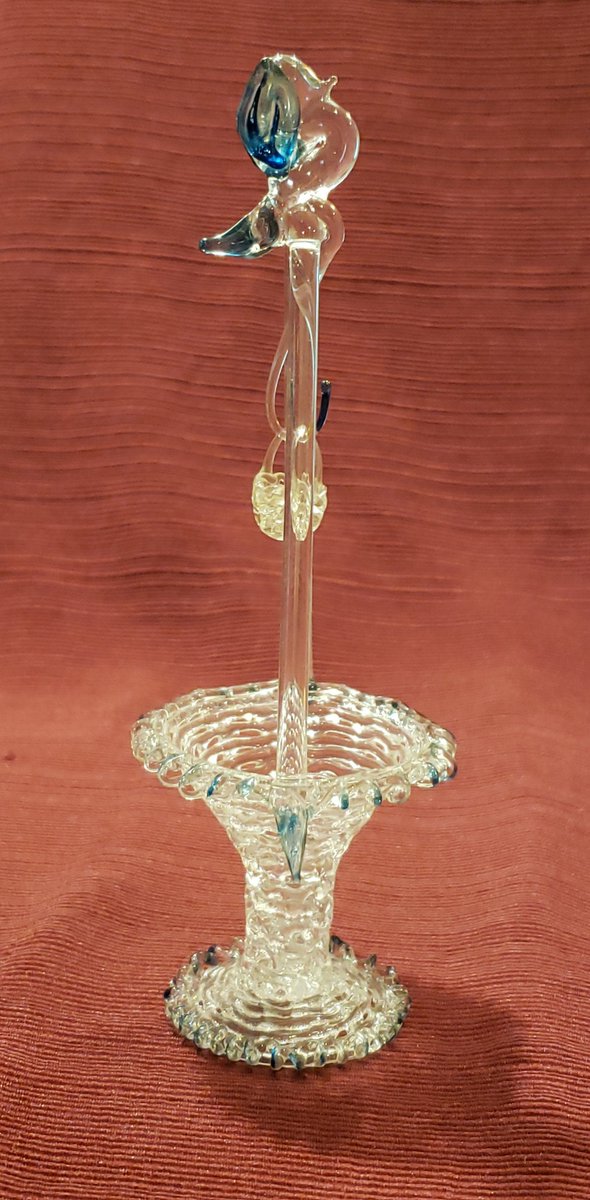 atticesoterica's tweet photo. Vintage Clear Spun Glass Wishing Well With A Clear And Blue Bird Wings Extended With Loose Hanging Bucket And Blue Accents https://t.co/3rmZs4e7XT #Collectibles #Antiques #Curios #Etsy #AtticEsoterica #Vintage #BestOffer #RemovableBasket https://t.co/jY7A1pDtPY