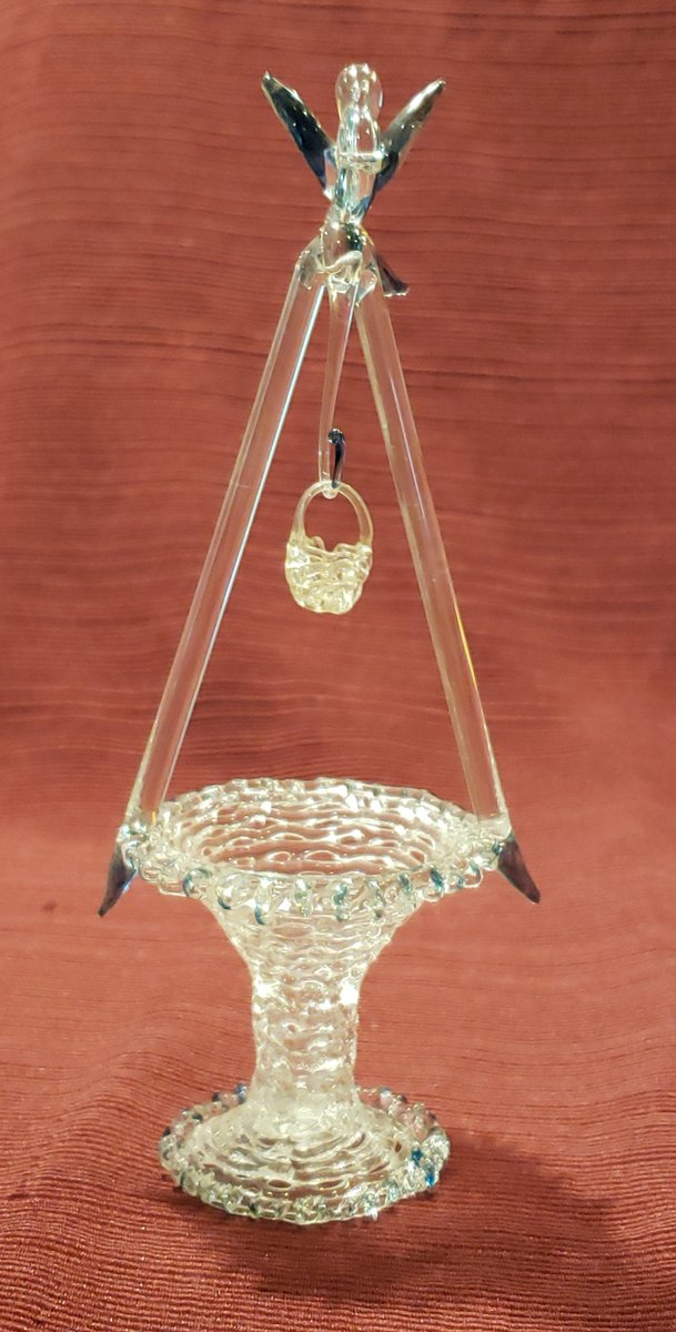 atticesoterica's tweet photo. Vintage Clear Spun Glass Wishing Well With A Clear And Blue Bird Wings Extended With Loose Hanging Bucket And Blue Accents https://t.co/3rmZs4e7XT #Collectibles #Antiques #Curios #Etsy #AtticEsoterica #Vintage #BestOffer #RemovableBasket https://t.co/jY7A1pDtPY