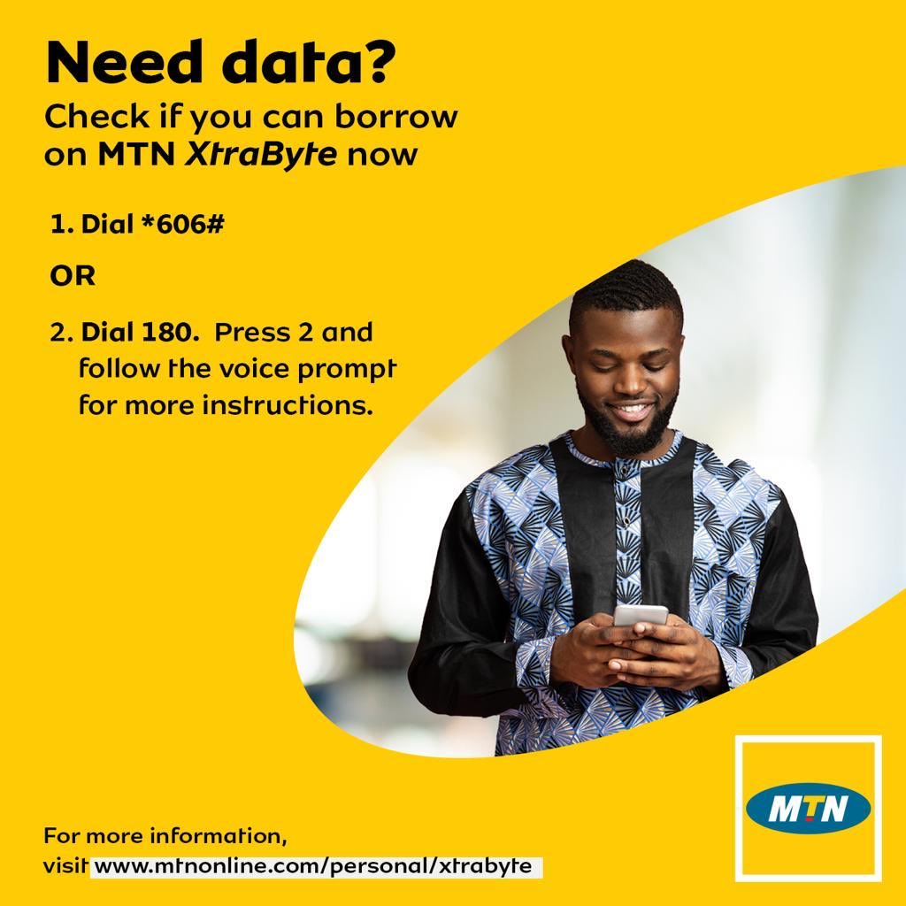 AdebiyiMr1's tweet photo. Y’ello! Running out of data? With Xtrabyte, you can get on with all of the things that matter to you. Here are easy ways to know if you are eligible #MTNXtrabyte #YelloMoments #YelloPOTD https://t.co/7dVyPEFJsH
