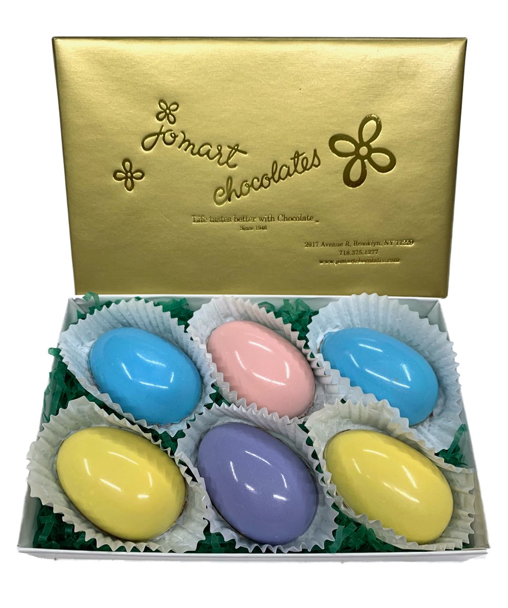 Spring is Coming! We are so excited to share these brand new, hand painted chocolate marshmallow eggs - Available now! mailchi.mp/jomartchocolat…