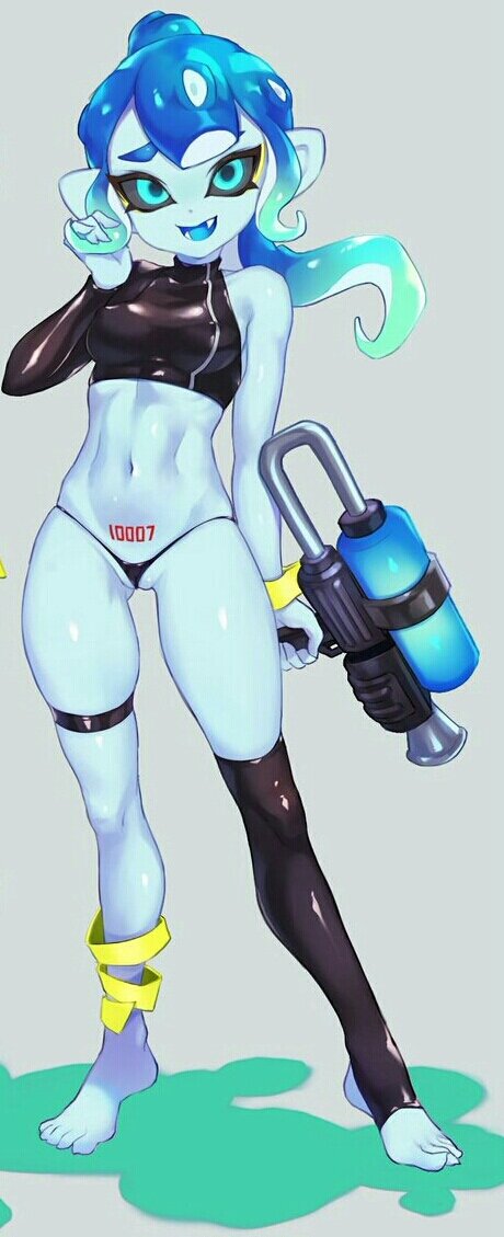 OctolingSlut's tweet image. Sanitised Octoling, Agent 7 (female)

Back in the metro, a little security breach happened evolving one of the sanitised octolings, now going by the name of Agent 7 because of her tattoo. She greatly stands out because of the uniform, but some would say thats a good thing~ 

#ERP