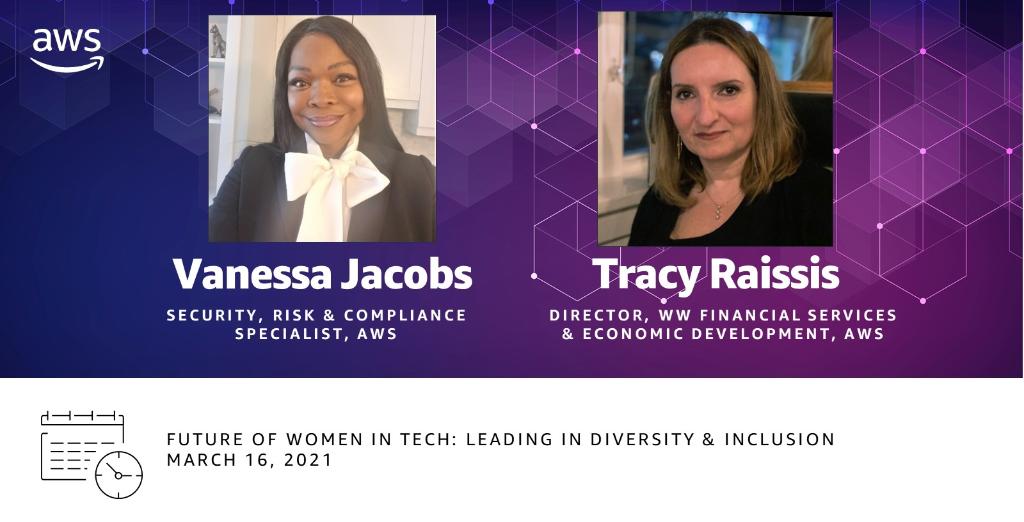 AWS_Gov's tweet photo. Join #AWS speakers Vanessa Jacobs &amp; Tracy Raissis at @FutureWomenTech to explore the intersection of women, technology &amp; policy.

Registration: https://t.co/dFvO3KkIhj https://t.co/KWMC9v2Kbg