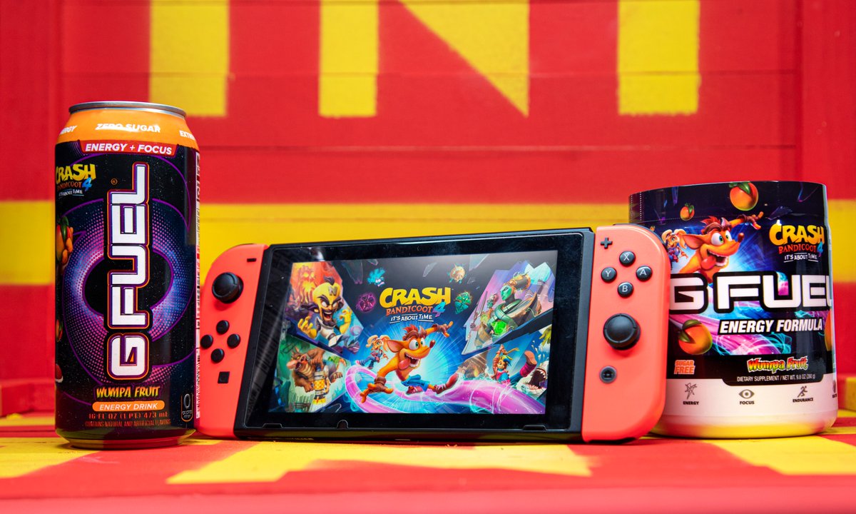 🧡 Like + RT + Tag a friend to enter to win a digital copy of #Crash4 + a Wumpa Fruit #GFUEL Tub + a Glacial Blue Shaker Cup!

💥 Picking 2 winners tomorrow to celebrate <a href="/CrashBandicoot/">Crash Bandicoot</a> coming to Switch, PS5 and Xbox Series X/S!