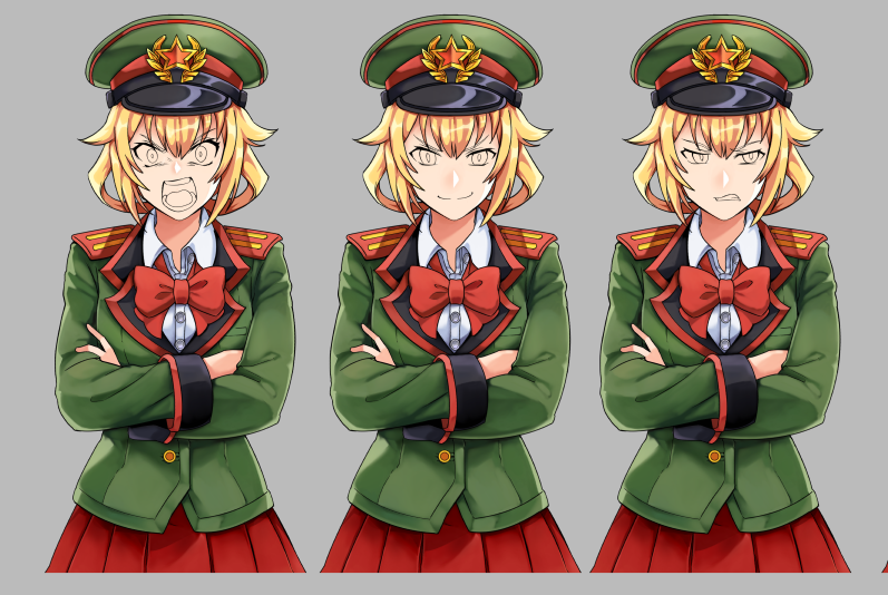 Here's a sneak peak at some of the expression wips for the Marshall of the East!