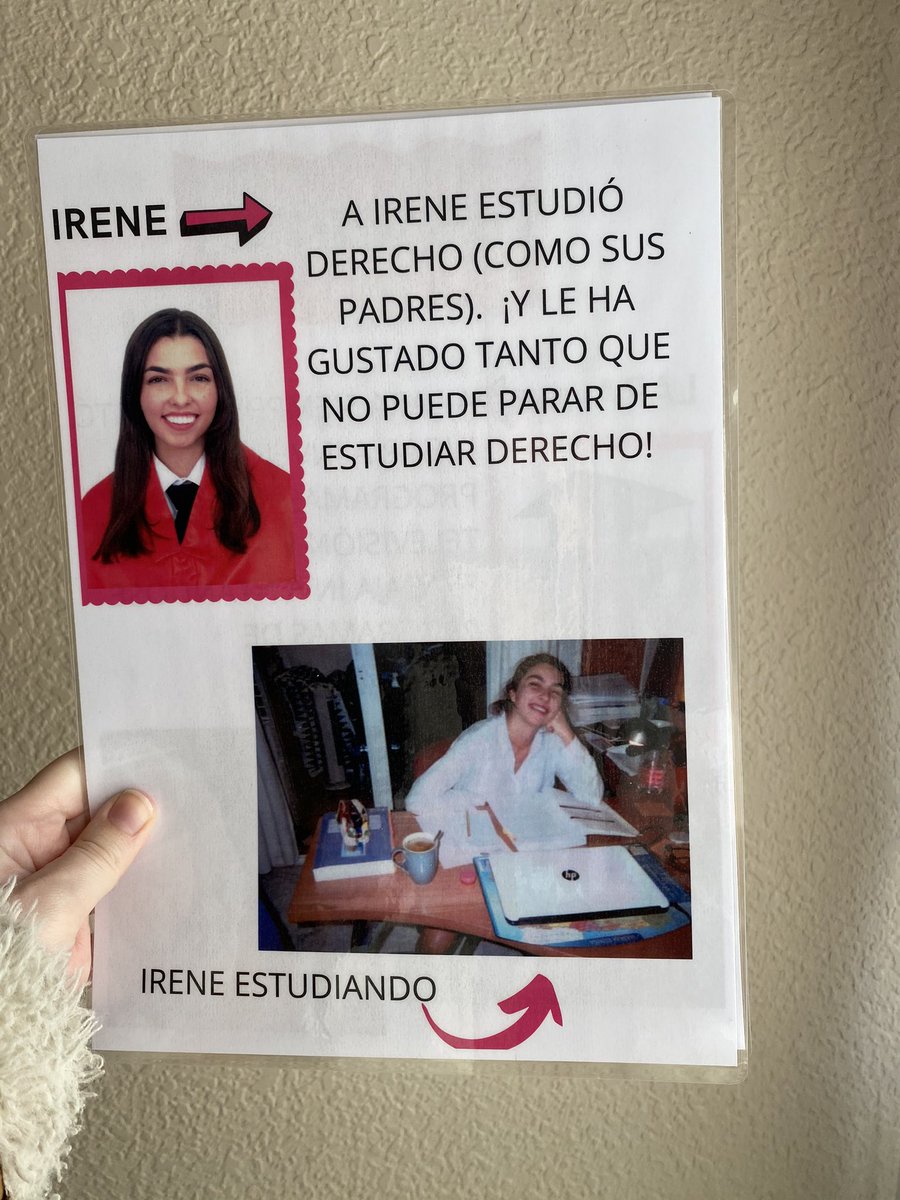 laraloverss's tweet image. Mi abuela tiene demencia y mis primas y yo le hemos hecho como unas tarjetas con nuestras fotos y a qué nos dedicamos. Le ha encantando porque cada vez que lo ve es como si lo viera por primera vez y le hace mucha ilu!! 🤍Lo comparto por si alguien le sirve de inspiración🤍