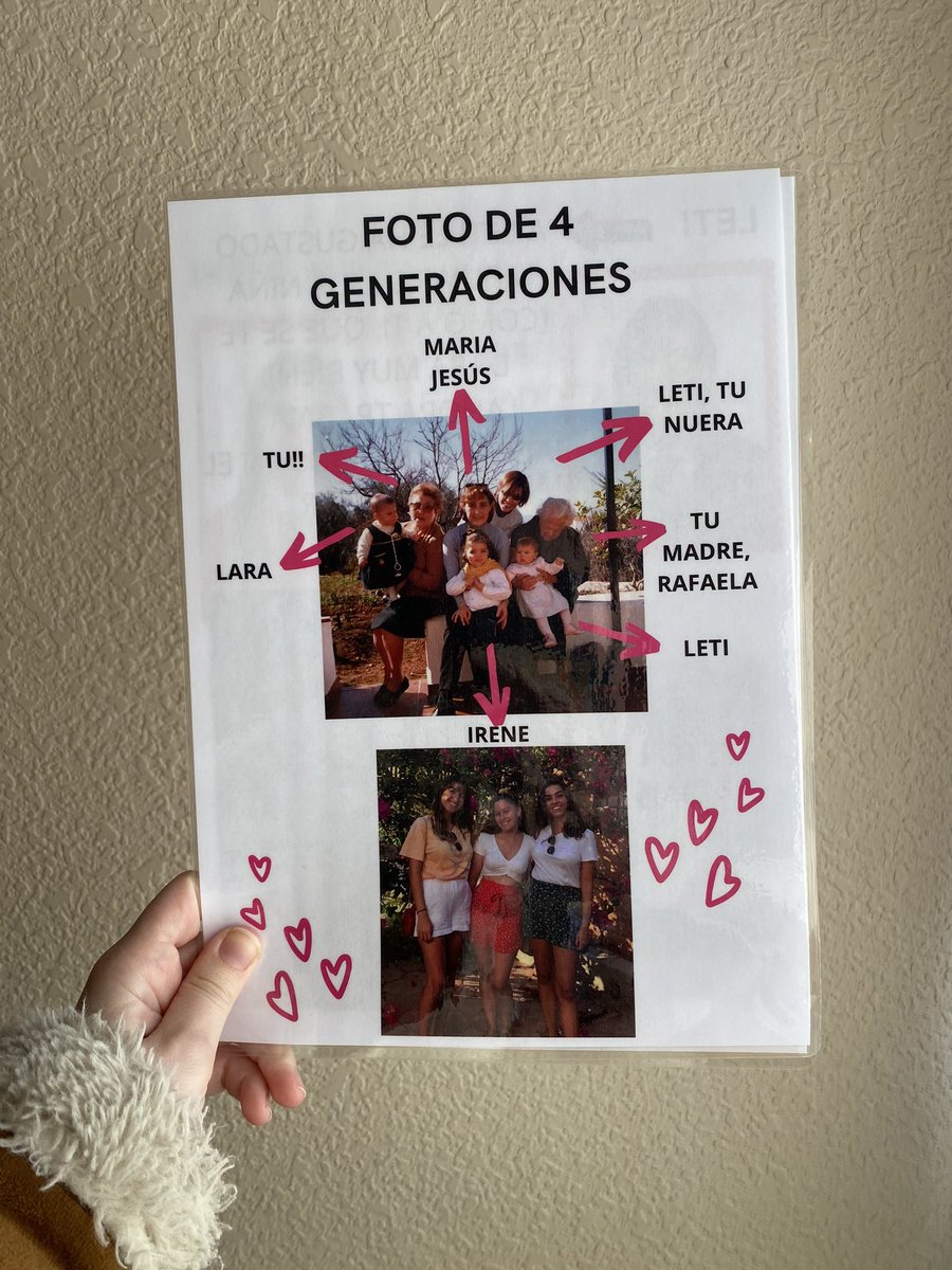 laraloverss's tweet image. Mi abuela tiene demencia y mis primas y yo le hemos hecho como unas tarjetas con nuestras fotos y a qué nos dedicamos. Le ha encantando porque cada vez que lo ve es como si lo viera por primera vez y le hace mucha ilu!! 🤍Lo comparto por si alguien le sirve de inspiración🤍