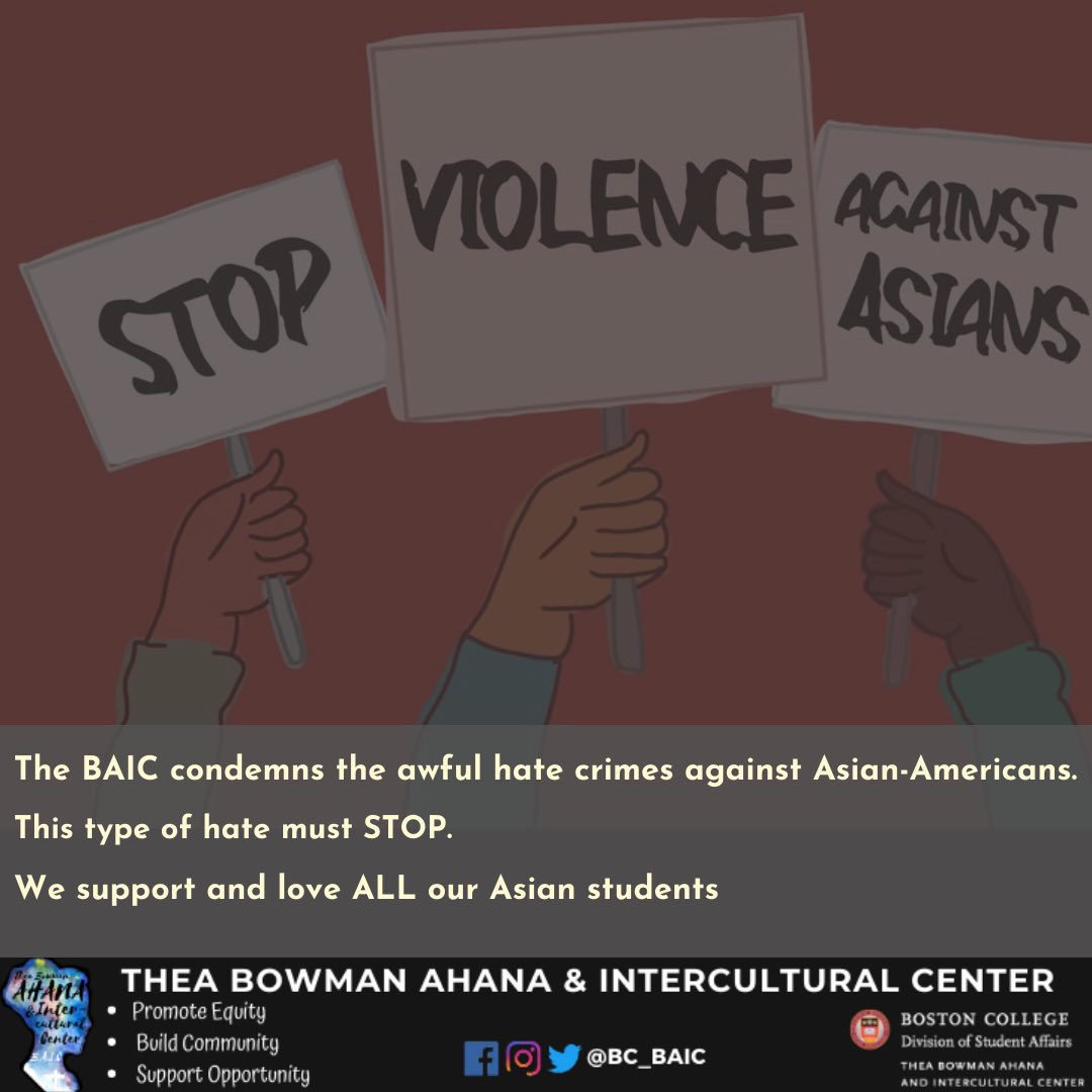 BC_BAIC's tweet photo. #healthnothate #racismisavirus #racismisasin #stopasianhate #bostoncollege #bostoncollegeasiancaucus https://t.co/s3tPAAf2j6