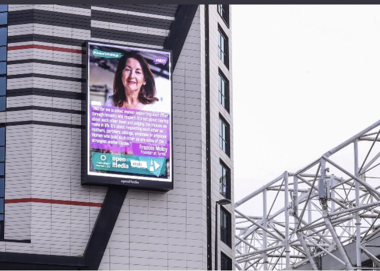 Making the big screens of @openmediauk on @hotelfootballuk #IWD2021 #IChooseToChallenge 💛