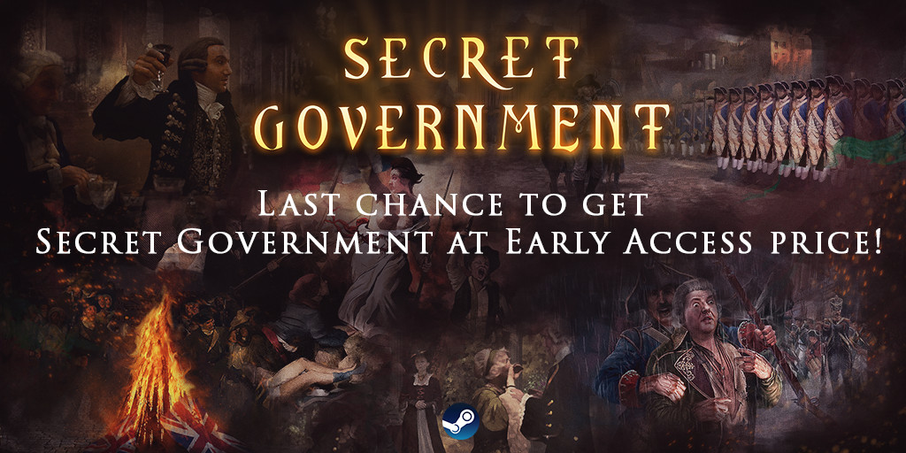 worldsecretgov's tweet photo. Last chance to get Secret Government at Early Access price! Price increases on Monday, March 15th

Hurry up. You only have a few days left!

https://t.co/WgbL25JzBs

#strategygames #historicalgames #pcgames #steampowered #pcstrategygames https://t.co/pMfotbITOB