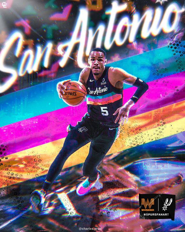 San Antonio Spurs on X: All kinds of 🔥 on this Fan Art Fry-Day! (via  zgvisualz/IG, @nicsaa23) Keep submitting your artwork for a chance to win  @Whataburger for a year ➡️