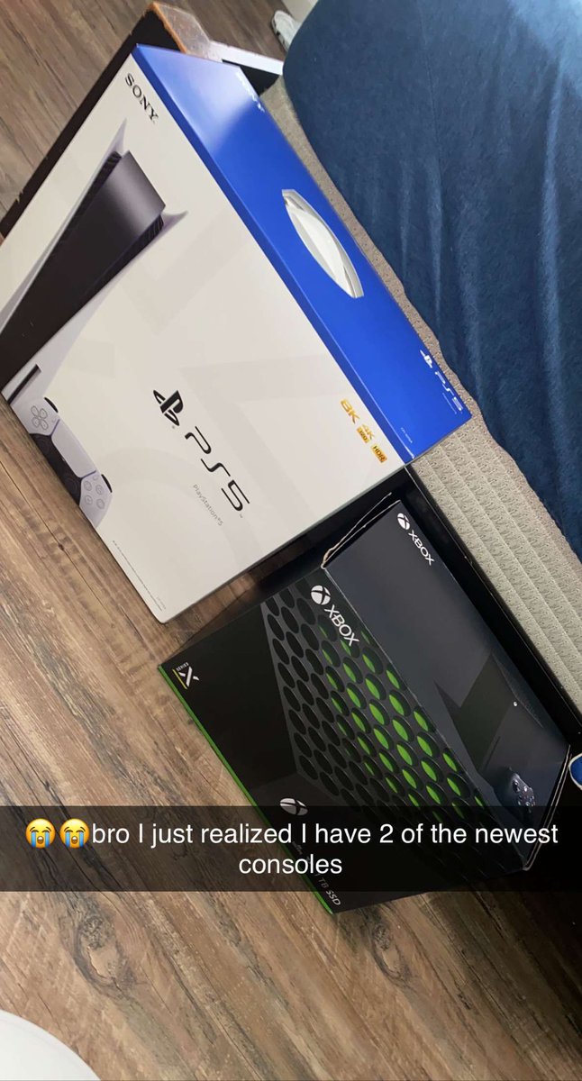 derek03874553's tweet photo. @LordOfRestocks @mattswider @jakerandall @PandaRestockz Have both XSX &amp; PS5🥴🥴 @jakerandall @LordOfRestocks @mattswider @PandaRestockz https://t.co/IfNequ1GjX