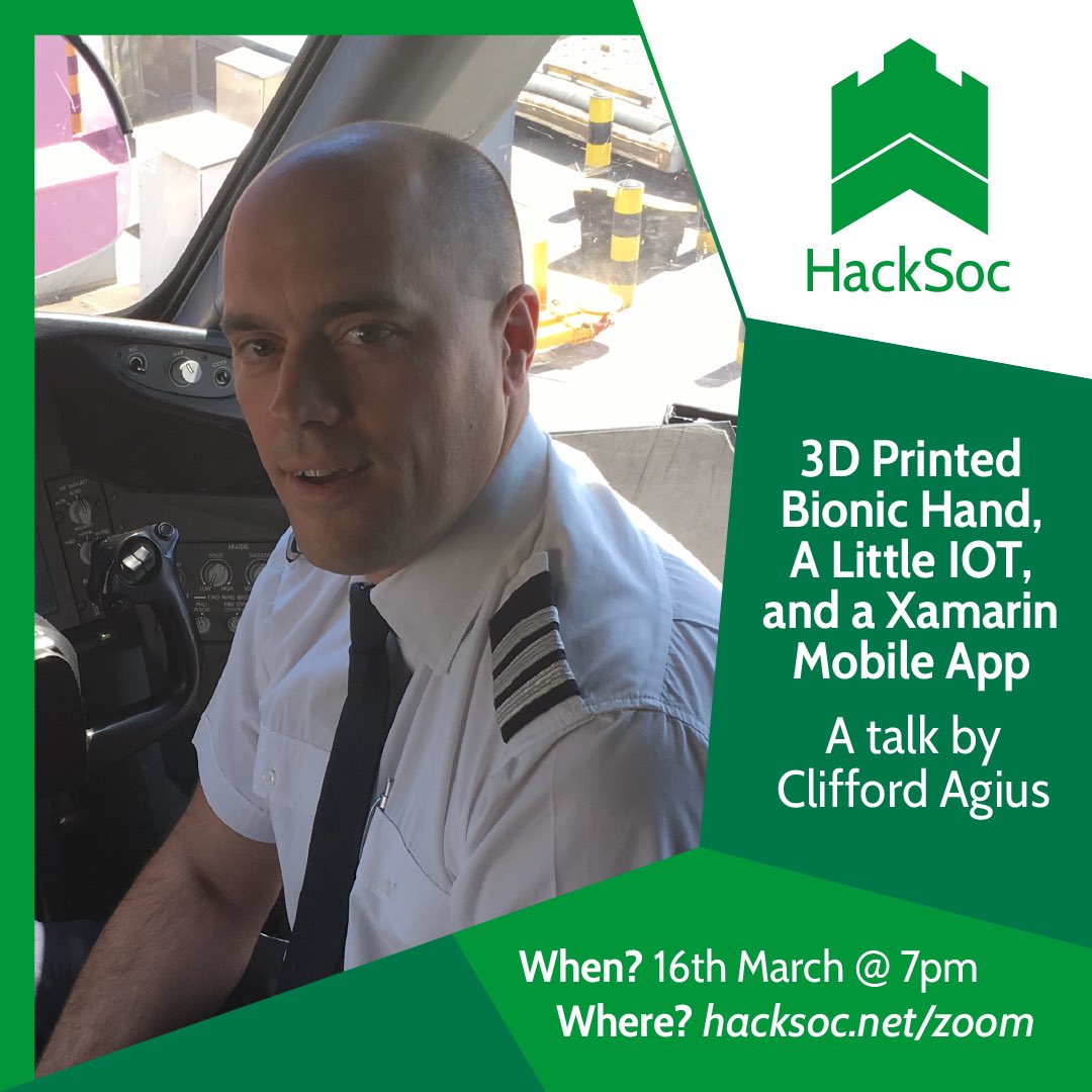 hacksocnotts's tweet image. This Tuesday @ 7pm we have an exciting talk by Clifford Agius!! This talk details how Clifford set about building on the wonderful work of the OpenBionics team to provide alternatives to NHS prosthesis !