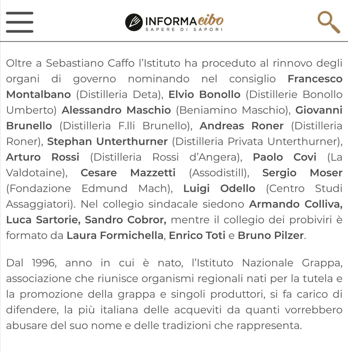 EdTroiano's tweet photo. Sebastiano #Caffo nuovo presidente dell'Istituto nazionale #grappa

Vicepresidente Elvio #Bonollo (Distillerie Bonollo) segretario generale Luigi #Odello (Centro Studi Assaggiatori)
Su @InformaCibo
https://t.co/XoDkflVdbv
@savinovurchio
@sassi_mario
@pino_zuliani @carlo_odello https://t.co/VhAKCZSxrR