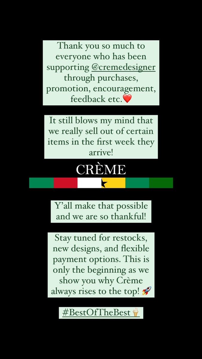 cremedesigner's tweet photo. A message to all the Crème supporters!🍦 https://t.co/V3ecWpuZxW