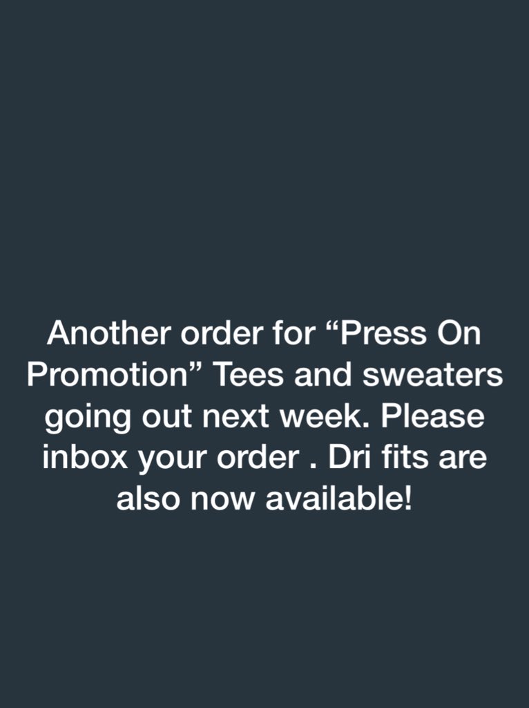 PressOnPromo's tweet photo. FYI 🗣🗣 https://t.co/YmJqciRpRN