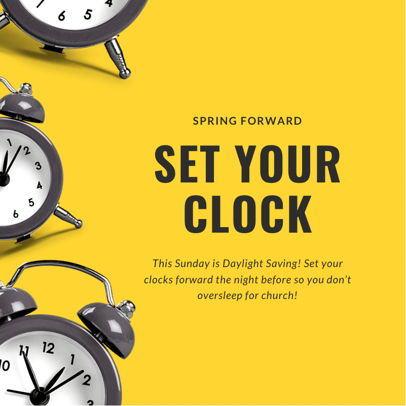 CalvaryLive's tweet photo. Spring is almost here and with that comes Daylight Saving! Your phone will automatically change but don’t forget the stovetop and microwave! https://t.co/blUlb5DDej