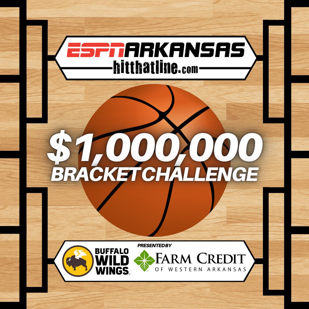 HitThatLineAR's tweet image. Make sure you get signed up for the @HitThatLineAR $1,000,000 BRACKET CHALLENGE, presented by @BWWings  and Farm Credit! Take on the guys from the Morning Rush, Halftime, and @RuscinZach, and see if your bracket wins! LOTS OF GREAT PRIZES! ENTER NOW!

hitthatline.com/bracket