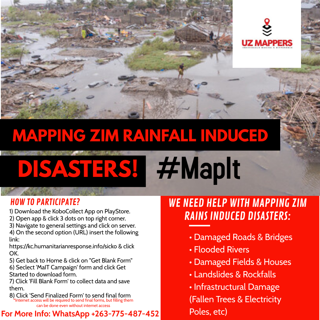 Be part of the volunteers mapping our roads and many others. 
Follow the below instructions and you good to go.
<a href="/openstreetmap/">OpenStreetMap</a> <a href="/fortunechasi/">Fortune Chasi</a> <a href="/nickmangwana/">Nick Mangwana</a> <a href="/motimagz/">Motimagz Magazine</a>